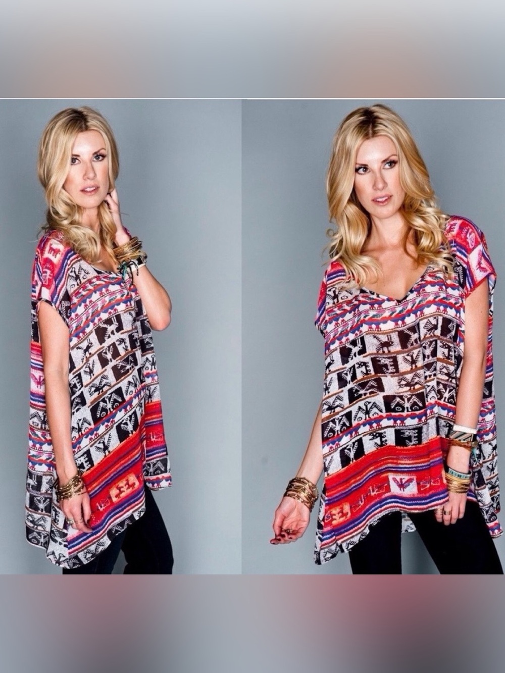 Show Me Your Mumu Soaree Tunic in Wild Wyoming Print Large Aztec